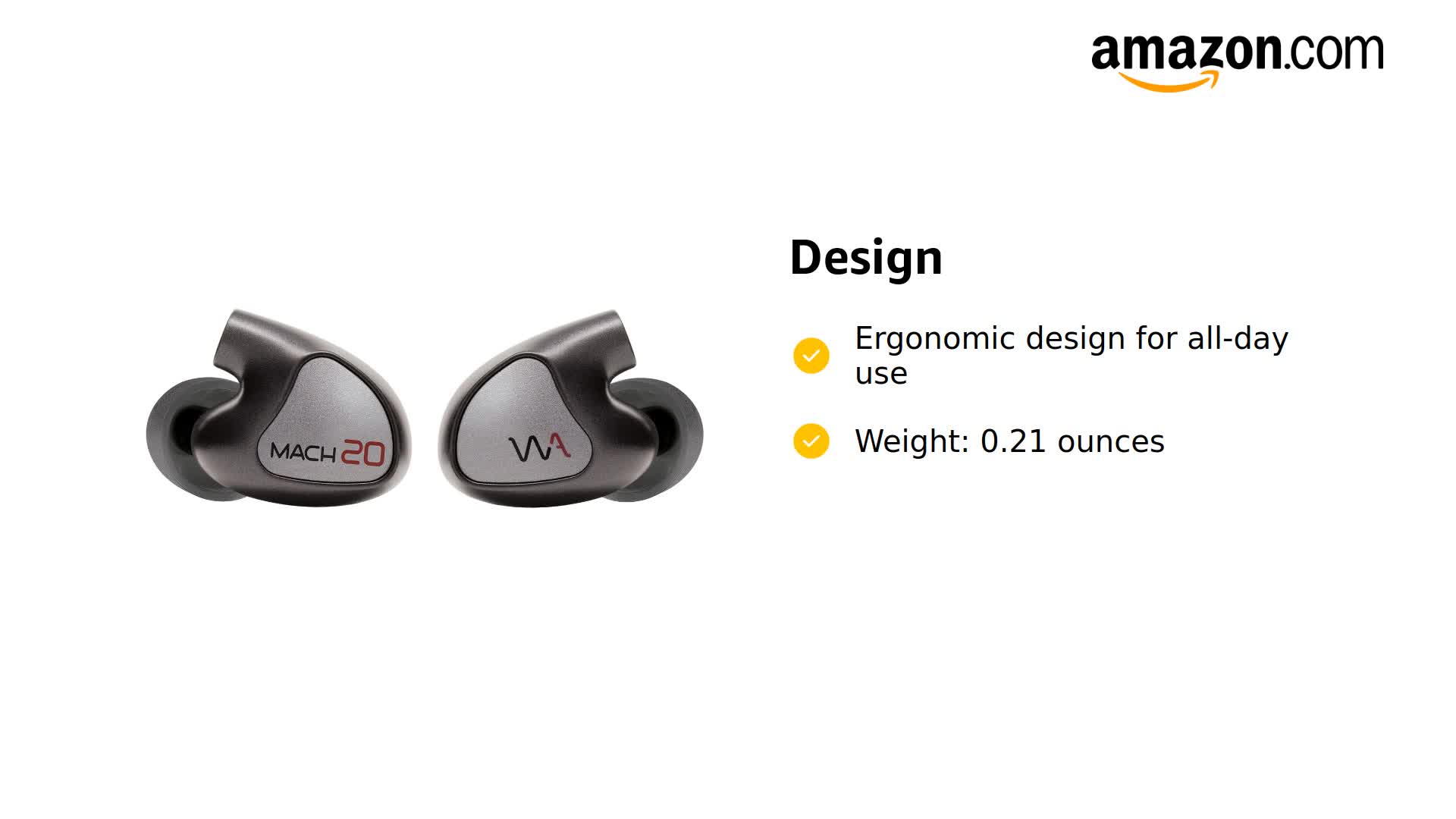 Amazon.com: Westone Audio - Mach 20 Universal IEM Wired Earbuds