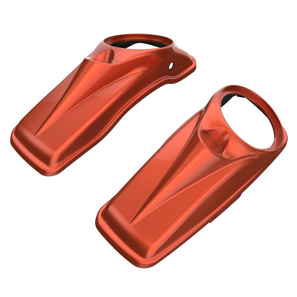 Moto Onfire 8'' (Orange Lava) Saddlebag Speaker Lids Covers Fit for Harley Touring Road Glide Street Glide Special Road King 2014 2015 2016 2017 2018 2019 2020 2021