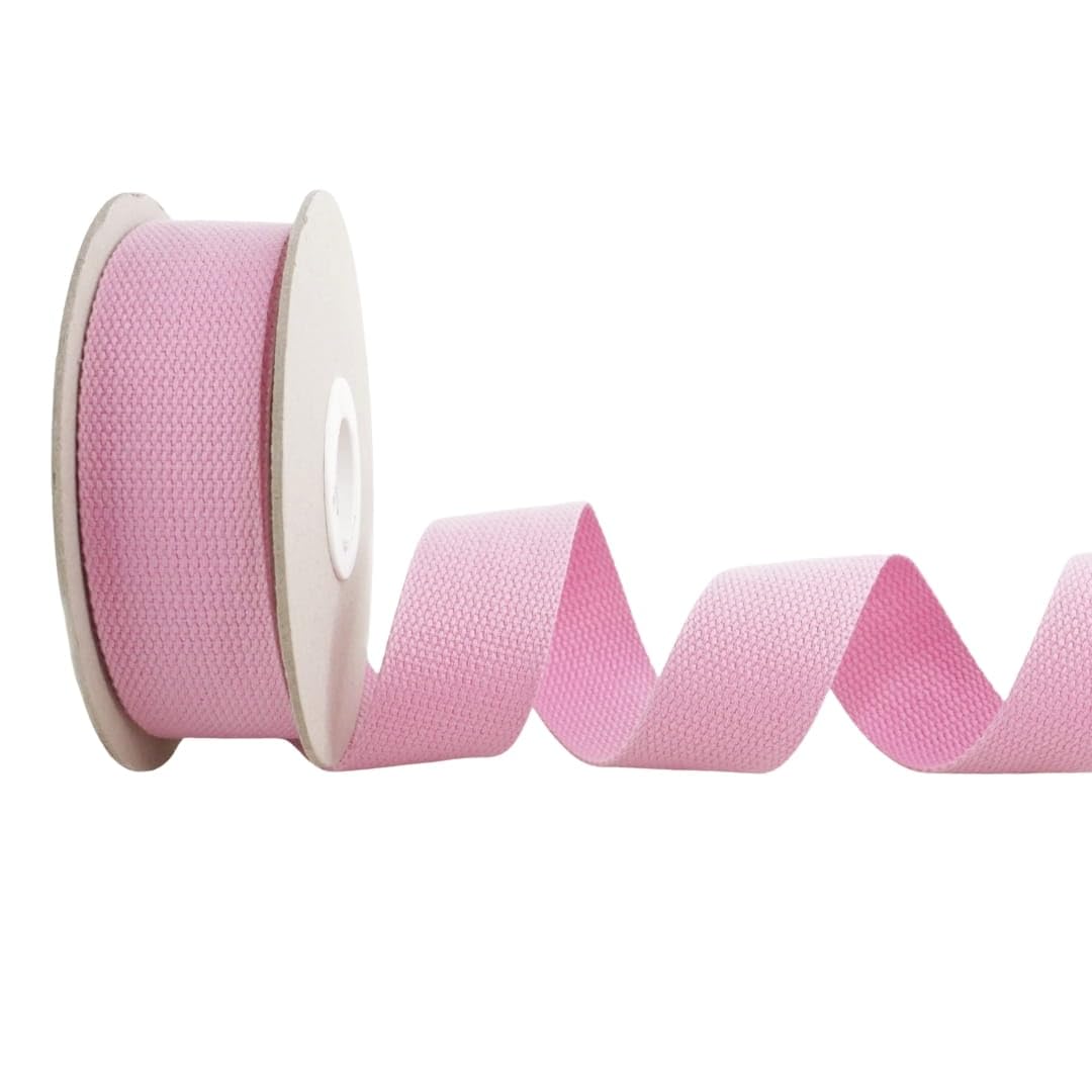 Trimz Cotton Webbing – Pink – 40mm x 45m — image 1