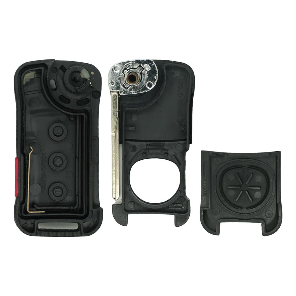 BROVACS Replacement Key Shell Compatible with PORSCHE Cayenne 4 Button Keyless Entry Flip Remote Key Case Fob 3 BTN Panic PG922A - Image 3