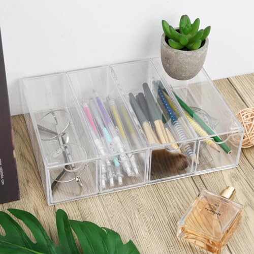 Shengxi Caja de Acrílico para Gafas Transparente - Organizador con 4 Cajones, Expositor de Gafas de Sol, Almacenamiento para Cosméticos, Relojes y Joyas - imagen 6