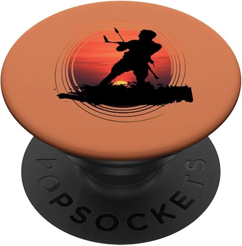 Kitesurfing Enthusiast Riding A Wave Silhouette And Sunset PopSockets Standard PopGrip