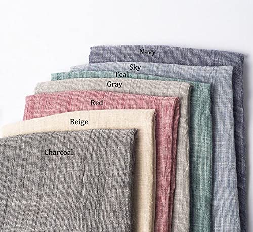 Cotton Linen Scarf | All seasons Fashion | Linen Scarves for Women and Men | Lightweight Versatile2