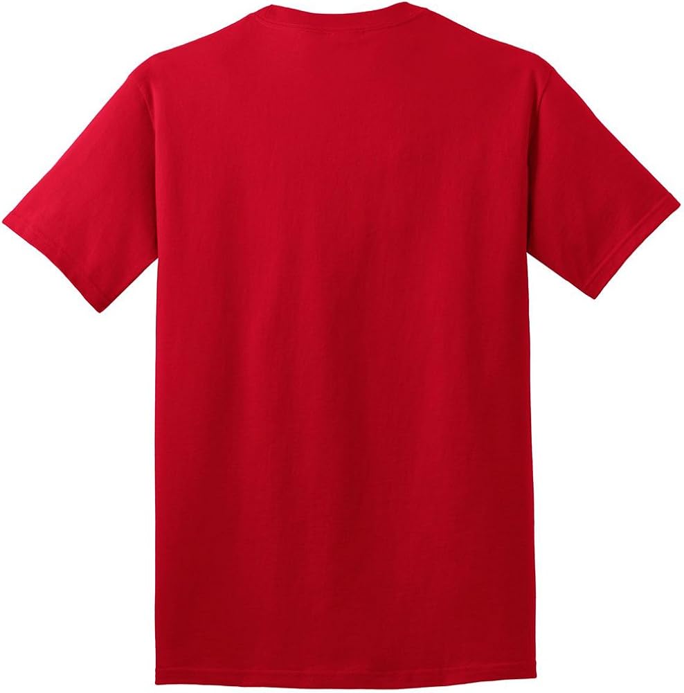 Salty Joe's Where Fish Go to Die Logo Cotton T-Shirts Regular Big and Tall 4X-Large Red - White Logo (Heavyweight 100% Cotton)