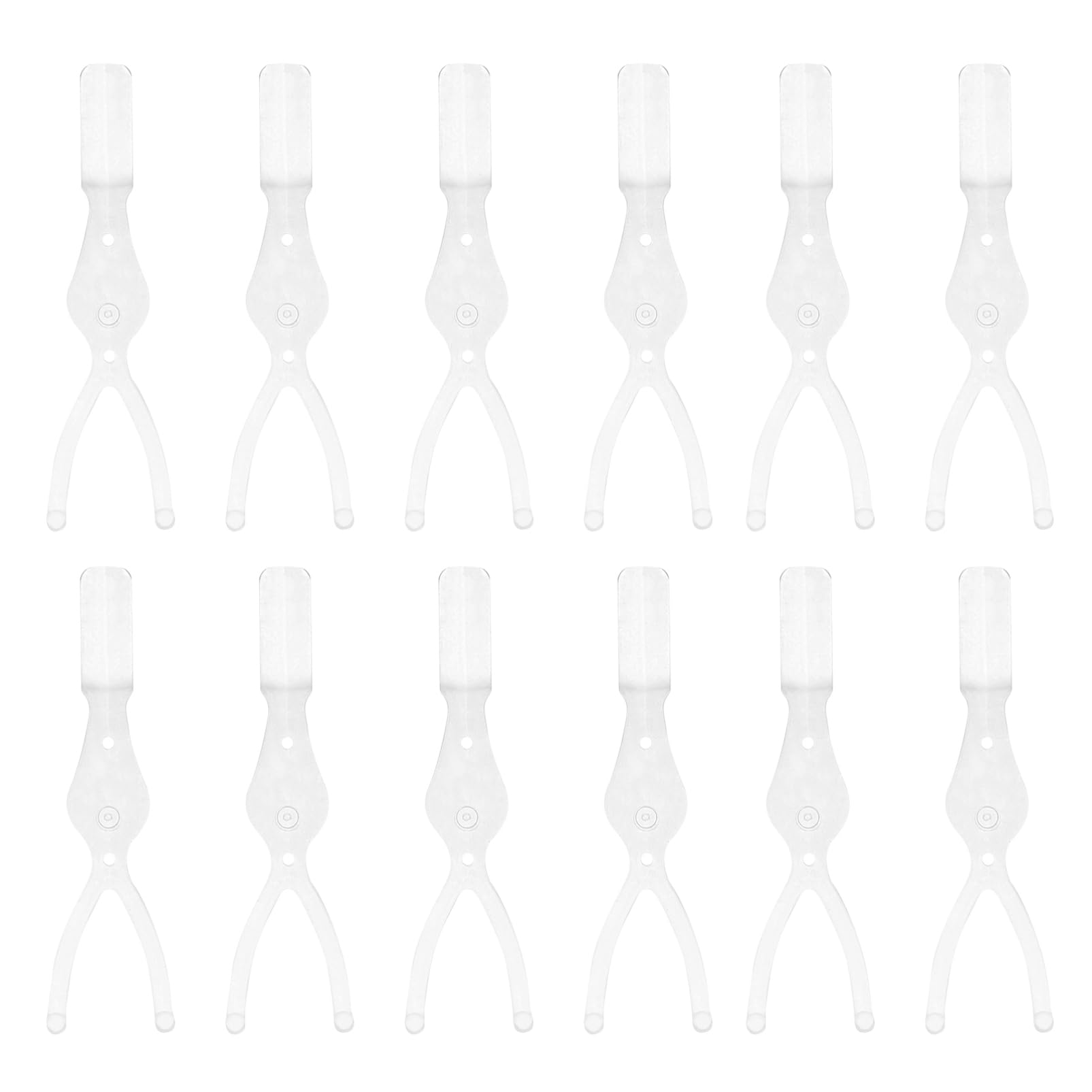 Baluue 50pcs Double Eyelid Assist Rods Set Y-shaped Applicator for Shield Guard Tool for Hooded Eyes Makeup