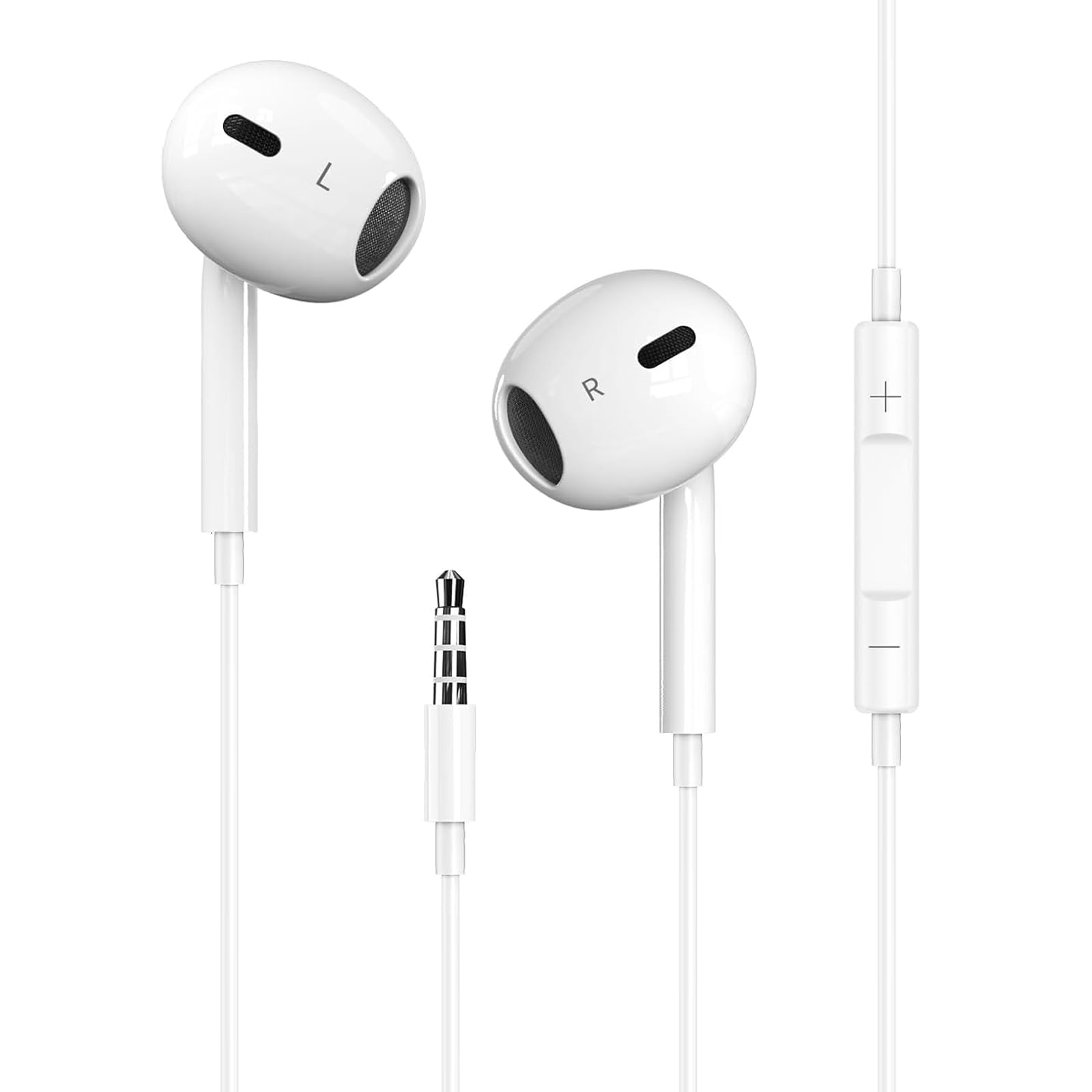 Nimizo Wired iPhone Earbuds/Headphones/Earphones with 3.5mm Wired [MFi Certified] with Mic, Volume Control Compatible with iPhone,iPad,iPod,Computer,