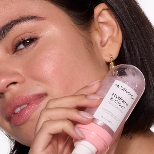MCoBeauty Hydrate & Glow Ultra Fine Mist - Hydrating Face & Body Spray - Refreshing Dewy Makeup Prep & Setting Mist - with Hyaluronic Acid Watermelon Extract Aloe Vera - Vegan & Cruelty Free