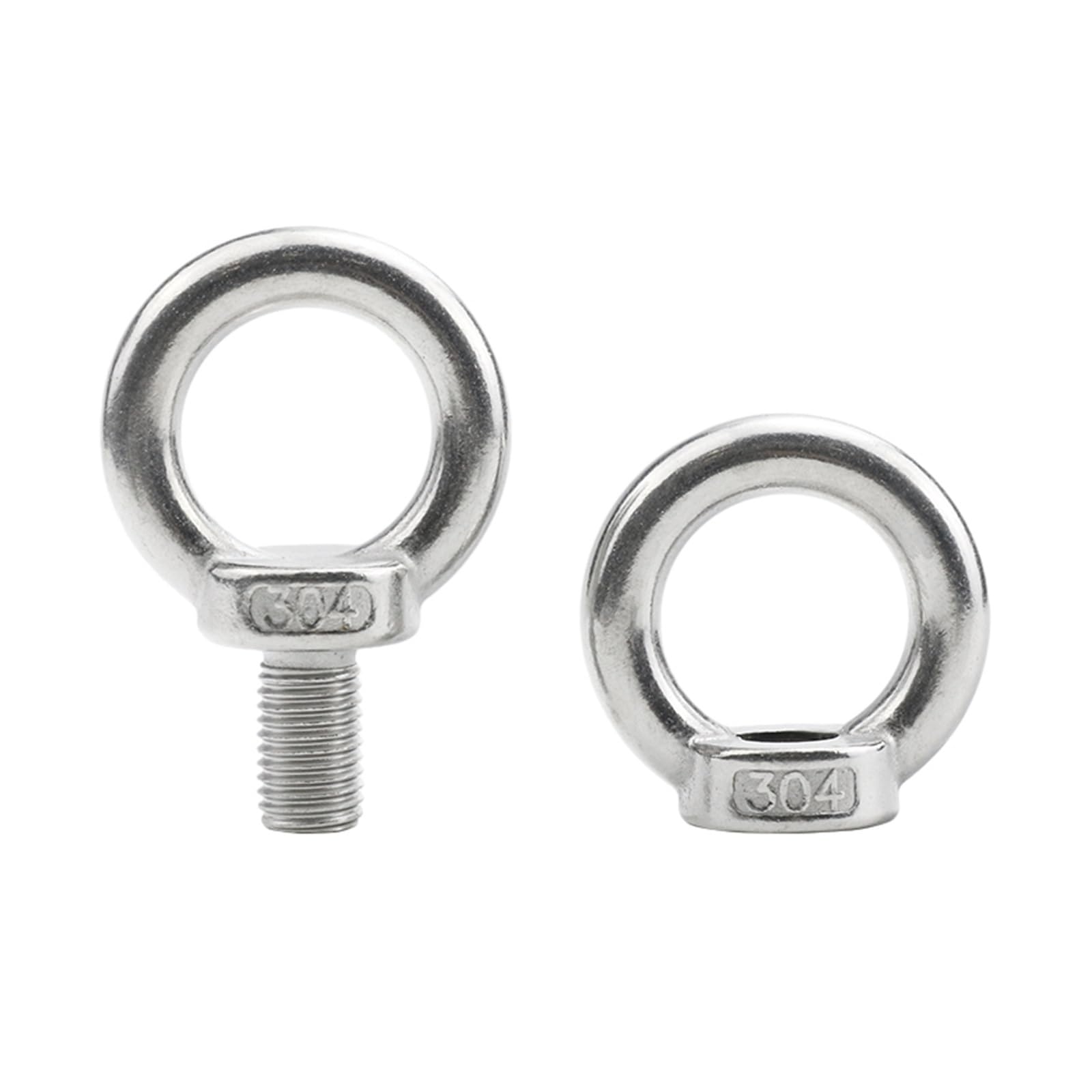 Tuercas de ojo de elevación de acero inoxidable 304/pernos de anillo de tornillos de ojo M3 M4 M5 M6 M8 M10 M12 M14 M16 M18 M20 M24 M27 M30 (Color : Ring Screw, Size : M27)