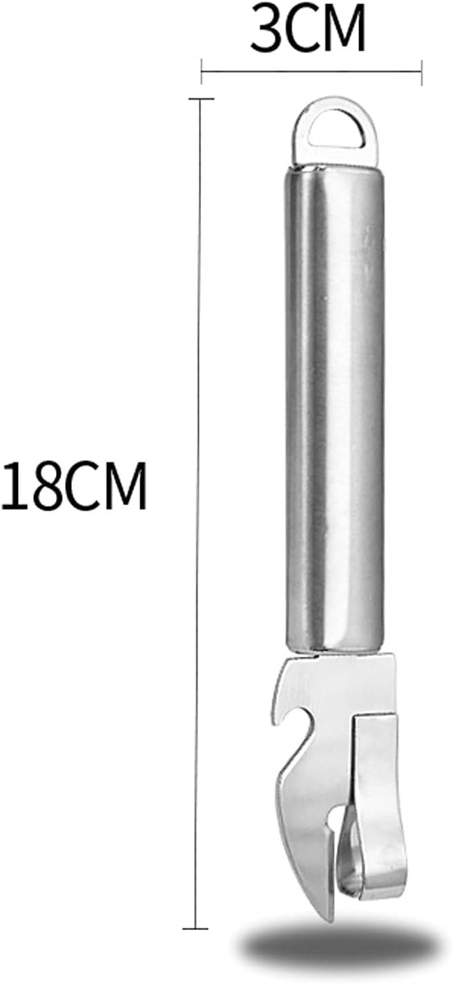 Can Opener Handheld Multifunction Stainless Steel Can Opener Jar Lid Gripper Manual Jar Opener Kitchen Accessories for Weak Hands Seniors Bottle Opener