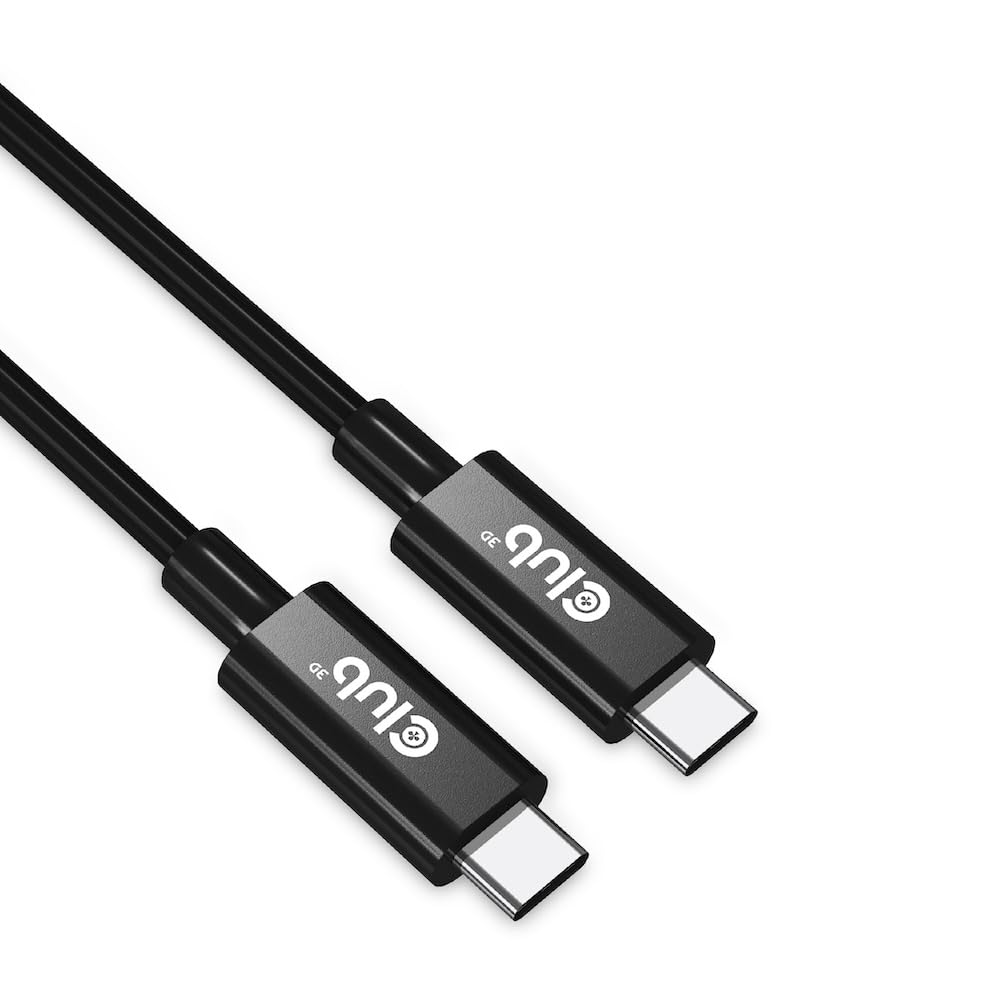 Club3D CAC-1579 USB4 Gen3x2 Type-C Bi-Direktionale Kabel 8K60Hz oder 4K120Hz, Data 40Gbps, PD 240W(48V/5A) EPR St/St 3m