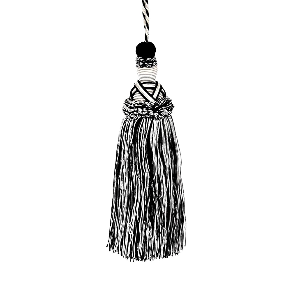 Belagio Enterprises Tassels, Rayon Polyester, Black and White