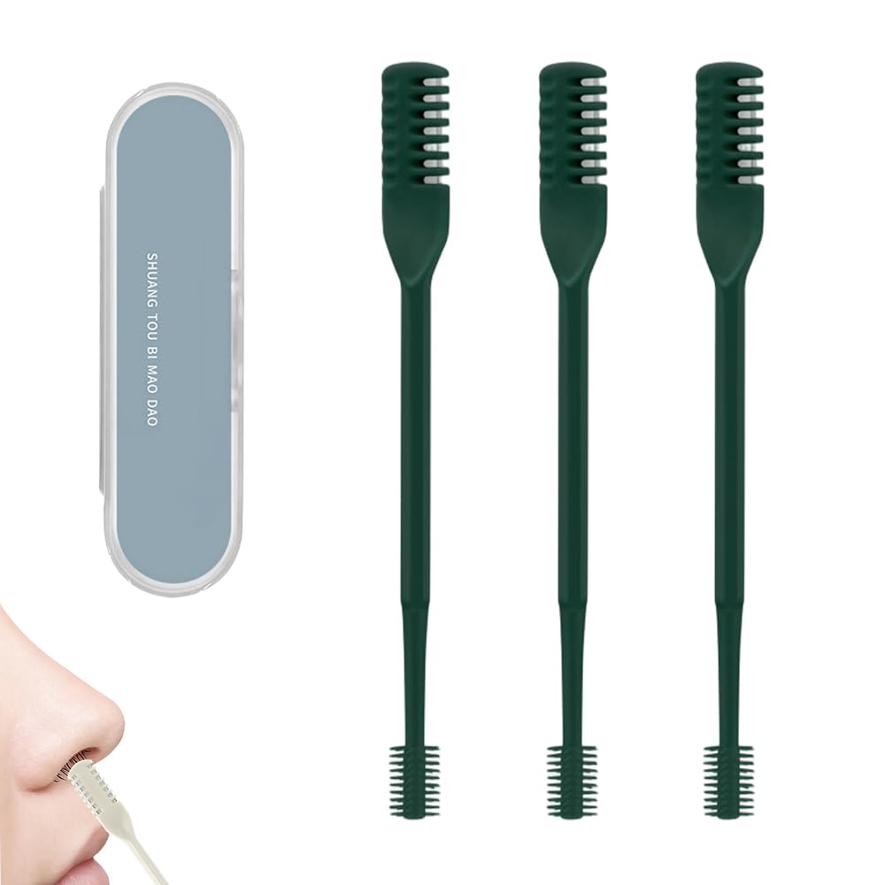 2-in-1 Nasal Hair Cutter 2026 New Manual Nose Hair Trimmer 360 Rotating Nose Hair Remover Portable Double Sided