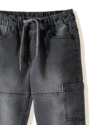Image of Amazon Brand - Symbol Girls Cotton Rich Stretchable Jogger Jeans | Elasticated Waistband and Cuff | Casual Denim | Age 2-14 Years