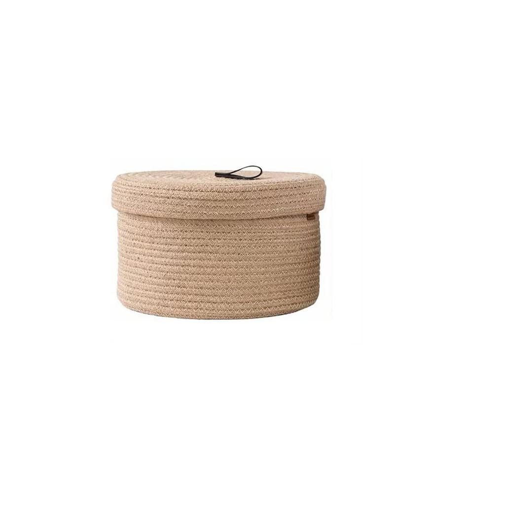 Conteneur d'organisation bureau tressé en corde de coton durable