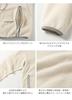 Amazon.co.jp: and wander アンドワンダー ウールフリース