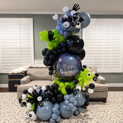 Image of Togvu Halloween Eyeball Balloons, 50Pack 5 Inch Small Mini Eye Ball Latex Party Balloons for Halloween Trick or Treat Spooky Bloody Birthday Party Decorations Supplies