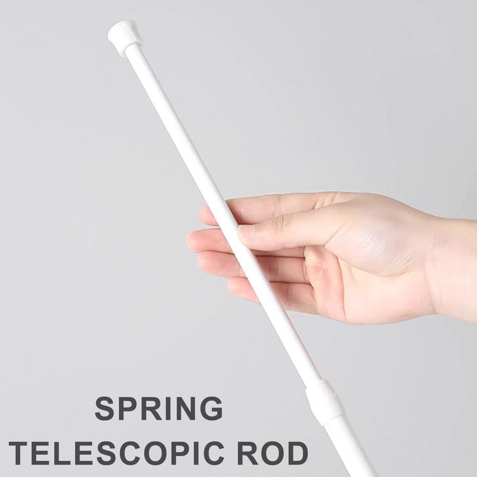 Barra Ducha Extensible de Alta Resistencia, Ajustable de 40 a 290 cm | Barra Cortina Ducha Extensible Blanca con Resorte. No Requiere Taladro Para Puertas, Armarios(130-250cm/51-99in)