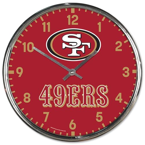 WinCraft San Francisco 49ers Horloge murale chrome