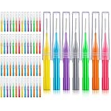 Patelai 100 Pieces Braces Brush for Cleaner Interdental Brush Toothpick Dental Flossing Head Oral Hygiene Flosser Tooth Cleaning Tool (Stylish...