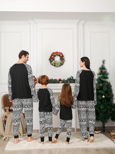 Christmas Pajamas Set for Family, Funny Matching Christmas Elements Printed Pjs Sets Xmas Pajama for Adults3