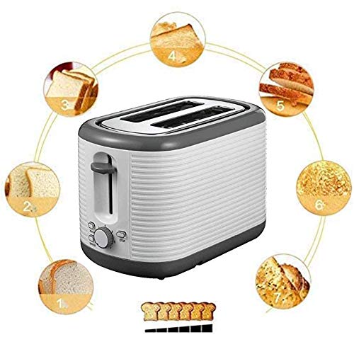 PDFF 2 Scheiben Toaster, Frühstück Toaster, No. 7 Toaster, Removable Brot Krümelschublade, Edelstahl Breite Schlitz…