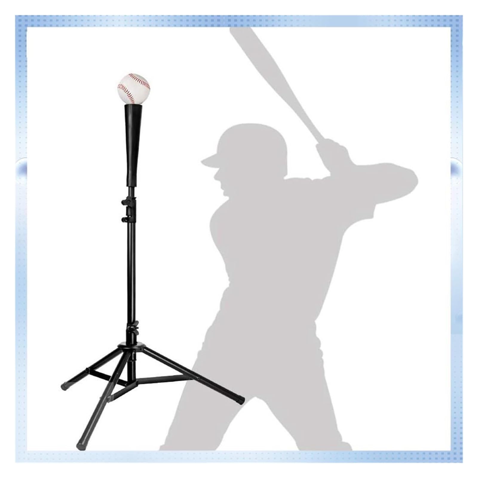 Béisbol Batting Tea de Golpe Trípode tee de bateo béisbol y sóftbol, ​​tee Goma Ajustable, trípode Entrenamiento, Equipo práctica