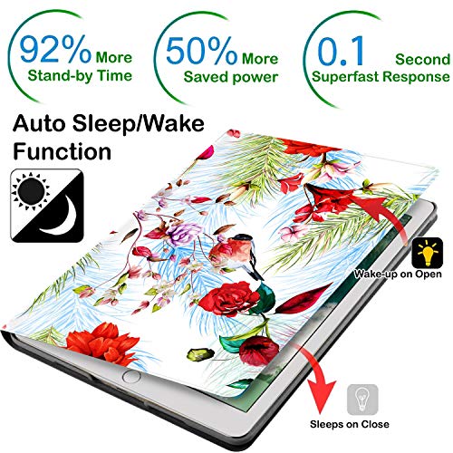 Image of DuraSafe Cases For iPad 2nd 2011 3rd 4th Gen 2012-9.7 [iPad 4 iPad 3 iPad 2 Old Model ] A1458 A1416 A1395 MC705HN /A MD328HN /A MD333HN /A Printed Smart PU Leather Flip Folio Book Cover - Birds & Flowers