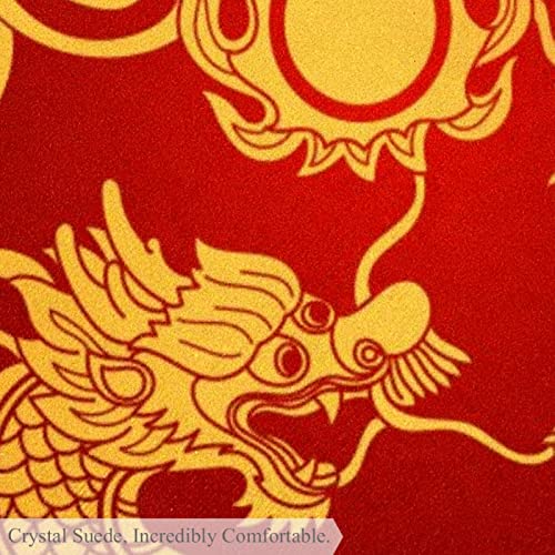 Tapis de chambre motif dragon de 1m de diamètre antidérapant