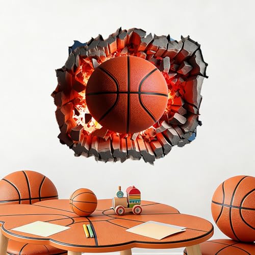 Vinilo decorativo 3D baloncesto 18.9 x 15.7 pulgadas miniatura 3