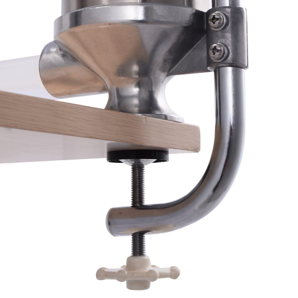 COSTWAY 2,5kg Embutidora de Chorizos, Embutidora Manual de Salchichas de Acero Inoxidable con Base Fija y 4 Tubos de Llenado, Máquina Casera para Embutir Salchichas para Hogar Fiesta