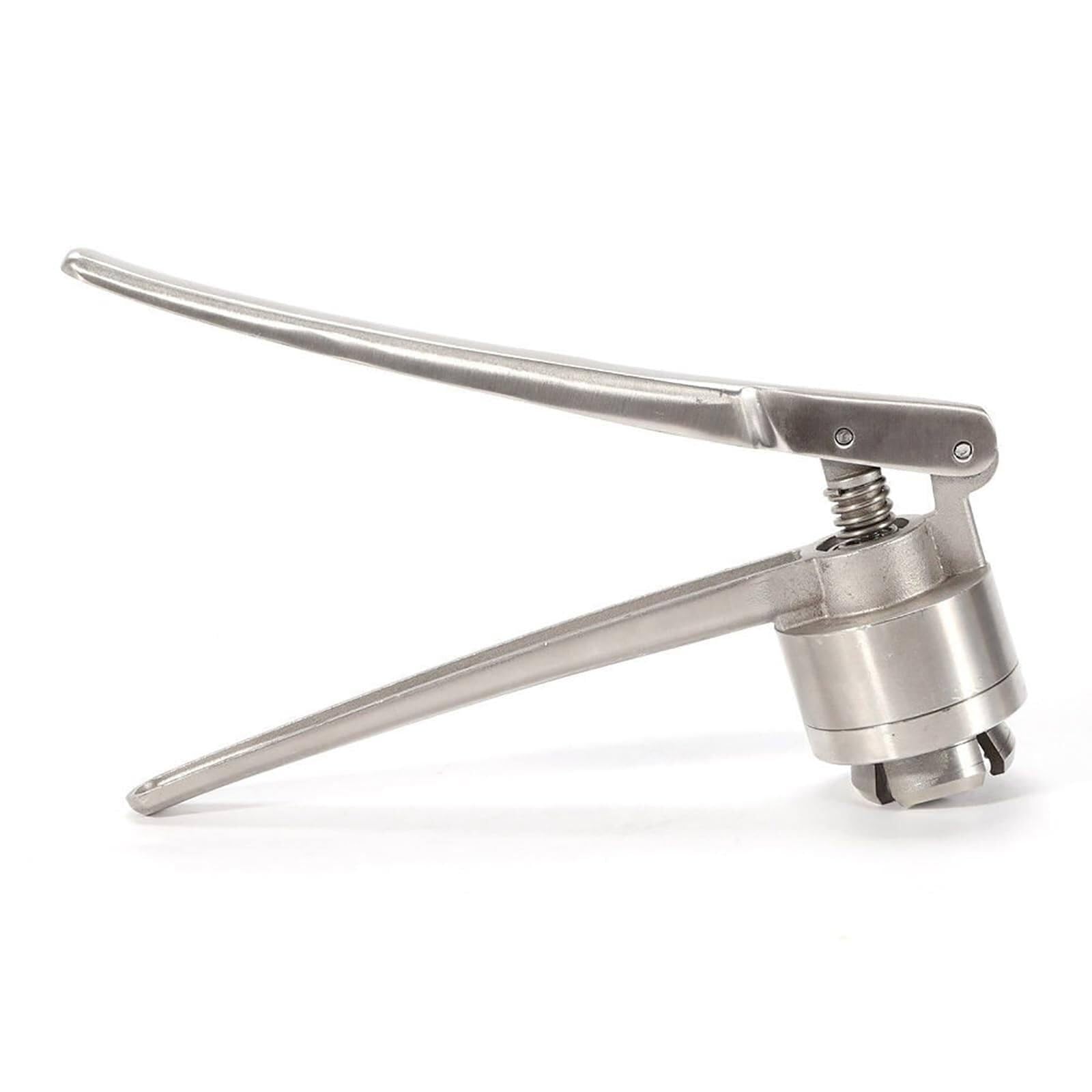 Tapón manual para botellas pequeñas, cierra tapas de 11-20 mm | Construcción de aluminio y acero inoxidable. Sella sin dañar la boca ni la tapa. Para laboratorios(A,15mm)