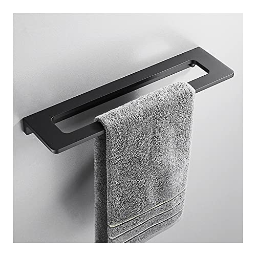 Porte-serviettes mural en aluminium noir mat de qualité supérieure
