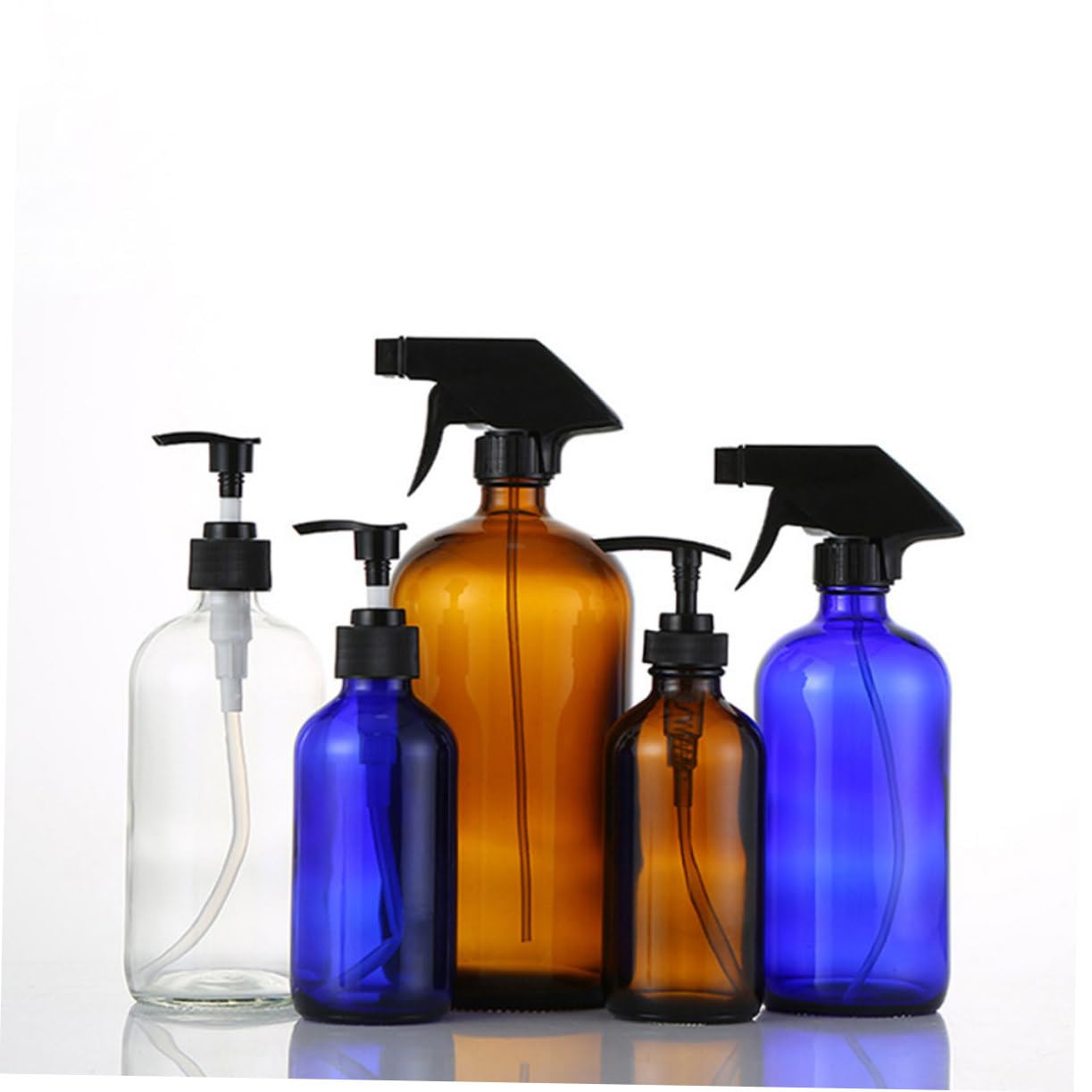 LIFKOME Sprühflasche Stück 2 Wiederbefüllbar 500ml Braune Glas