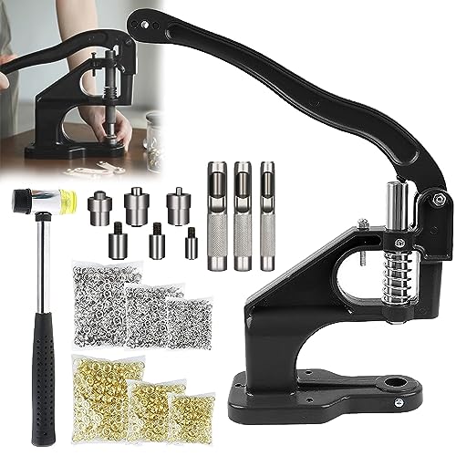 Amazon.co.jp: ハンドプレス機 卓上 カシメ機 一式 グロメット プレス
