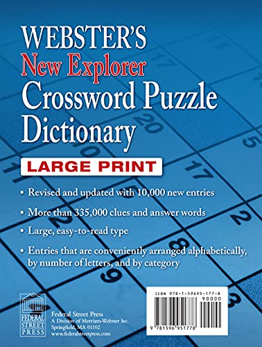 Webster's New Explorer Crossword Puzzle Dictionary, Third Edition, Large Print Edition - Image 2