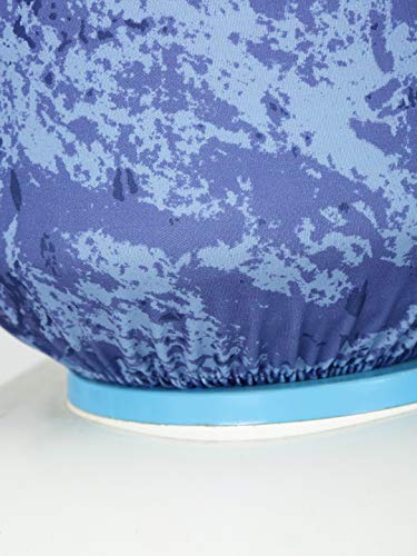 Image of Cortina Printed Water Can Cover | Dispenser Bottle Protector | Polyester Material | Elastic Closure | Environmental Friendly | Digitally Printed | 45cm x 42cm x 43cm | 20 Lts | 2Pc | Blue & Beige