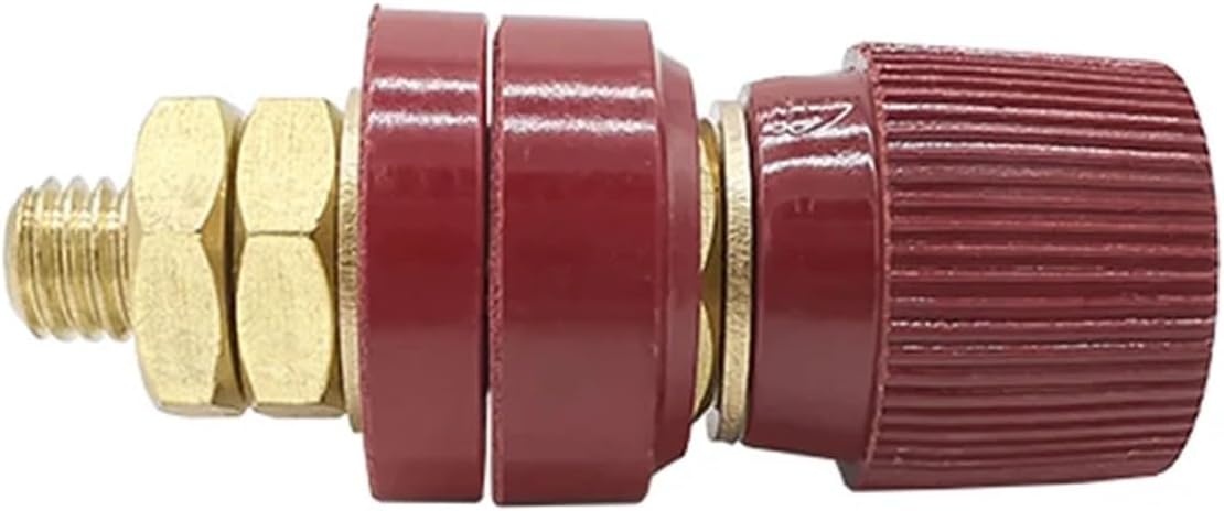 Power Distribution Block 40pcs Red Black Plastic Shell M8 Brass Binding Post Terminals Connector 555 Type 8mm Male Plug for Auto Boat Marine Solar(Black 1Pcs)