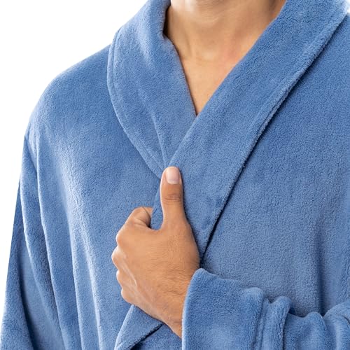 Image of Fruit of the Loom Men's Solid Plush Fleece Robe