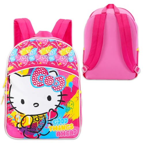 Hello Kitty Backpack with Lunch Box Set - Bundle with School Bag, Lunch Bag, Stickers, Water Bottle, More | Hello Kitty School Supplies Pack for Kids4