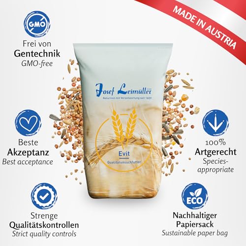 Leimüller Vogelfutter Wildvögel Ganzjährig 10kg (Classic) - Österreichisches Wildvogelfutter Ganzjahresfutter - Hochwertiges Streufutter Staubfrei & ohne Zusatzstoffe