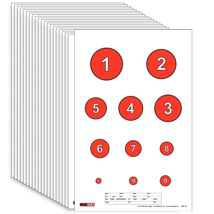 EZ2C Games Styles: Dartboard - Sink The Boats - Tic-Tac-Toe - Reducing Circles - Paper Targets for Shooting Range 11"x17" Fun Gun Range Targets for Shooting USA Made Gun Gifts