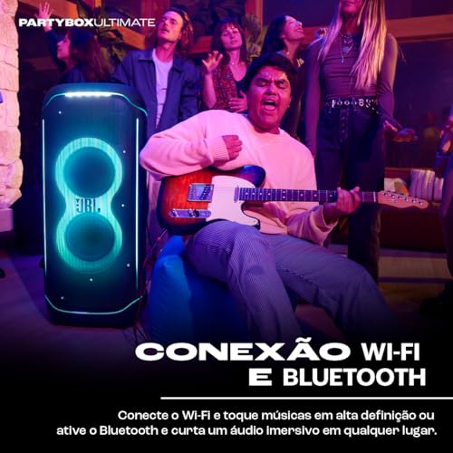 JBL, Caixa de Som, PartyBox Ultimate, Com Wi-Fi e Bluetooth Integrados - 1100W RMS glide