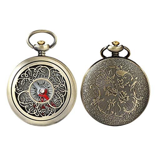 Bussola In Bronzo Vintage Design Orologio Da Tasca Navigazione Escursionistica All'aperto Regalo Per Bambini Bussola Portatile In Metallo Retrò