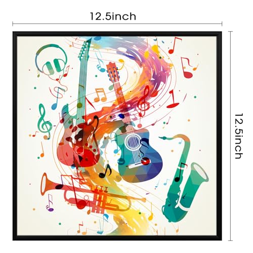 Image of Homso Metal Vinyl Record Frame Black for 12.5x12.5 inch Album - Dispaly Music Vinyl LP Records for Wall Hanging - 4 Packs