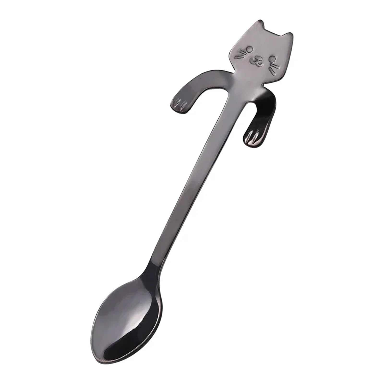 Cuillère à café chat en inox pour un moment café ou dessert insolite