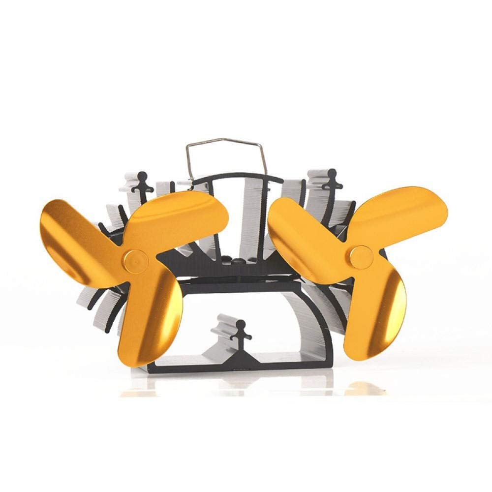 TEmkin 12.5cm Height 6 Blades Heat Powered Stove Fan For Wood/Log Burner/ Fireplace-Eco Increase More 90% Warm Air Than 3 Blades : Amazon.co.uk: DIY  u0026 Tools