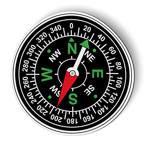 Compass Hiking Travel - 5.5" Magnet for Car Locker Refrigerator