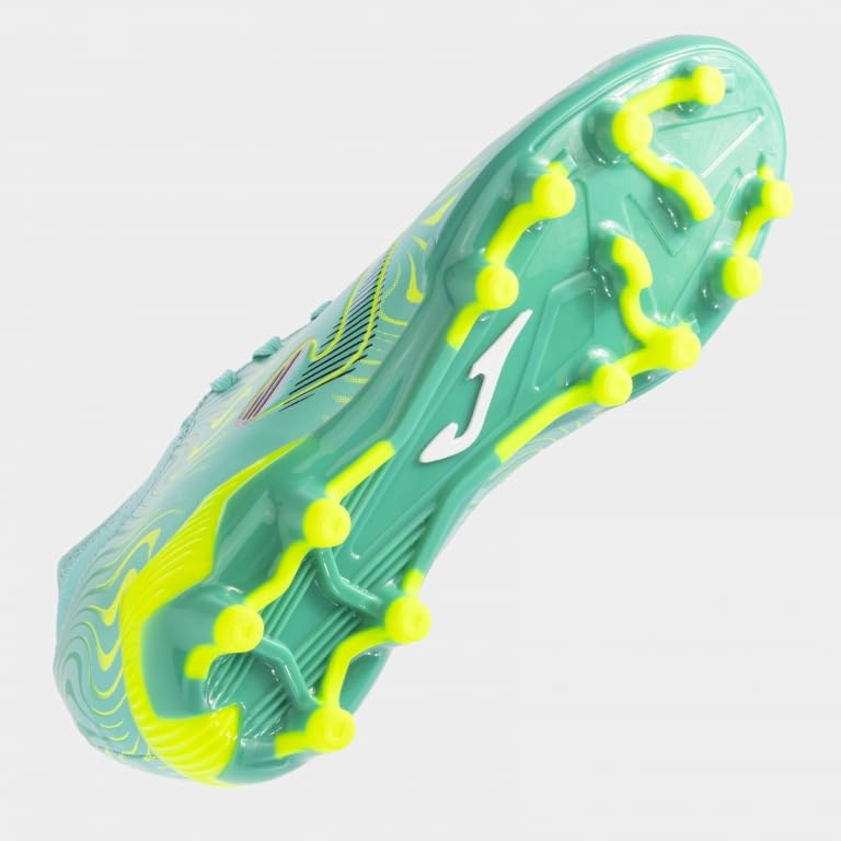 Joma Soccer Boots Firm Ground, 6.5-11 - Professional Cleats - Microfiber Upper, Chrome Sole, Heel Reinforcement, and Sock-Like Fit - Evolution Cup FG