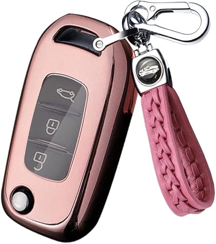 KUNIO Funda para llavero de automóvil para Renault Kadjar Koleos Sandero Stepway Logan Stepway Logan Stepway Logan, funda protectora para llave de