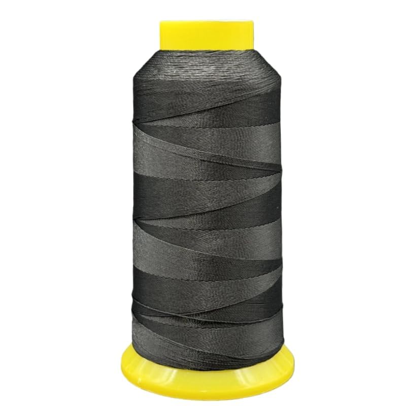 100grams Nylon Sewing Thread 500D/3 Strong Sewing Machine Thread Bonded Black Threads for Upholstery/Leather/Canvas